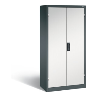 Armoire pour batteries C+P pour 15 outils éléctriques, H 1 950 x l 930 x P 500 mm, gris clair/gris anthracite