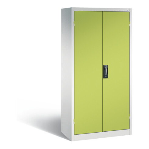 Armoire pour batteries C+P pour 15 outils éléctriques, H 1 950 x l 930 x P 500 mm, vert viridine/gris clair