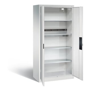 Armoire pour batteries C+P pour 5 outils éléctriques, H 1 950 x l 930 x P 500 mm, gris clair
