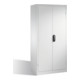 Armoire pour charges lourdes C+P avec portes battantes, 3 tablettes et 3 tiroirs, H1950xL930xP600mm Façade gris clair Corps gris clair-1