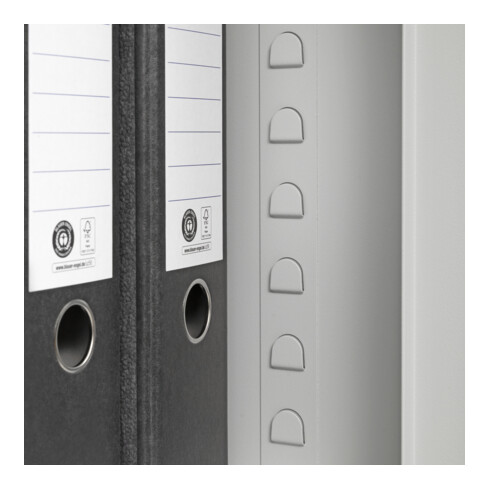 Armoire universelle STIER avec 4 étagères 1800x800x380mm soudées gris clair