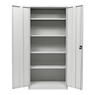 Armoire universelle STIER avec 4 étagères 1950x920x420mm gris clair soudées