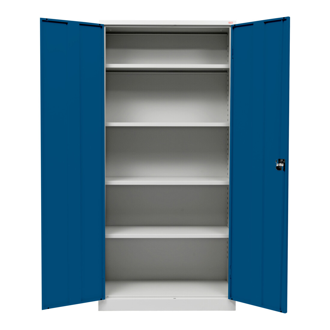 Armoire universelle STIER avec 4 tablettes 1 800x800x380 mm, bleu gentiane, soudée
