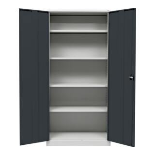 Armoire universelle STIER avec 4 étagères soudées bleu gentiane