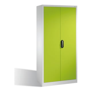 Armoire vestiaire Acurado de C+P avec portes battantes, H1950xL930xP400mm Façade vert viridine Corps gris clair
