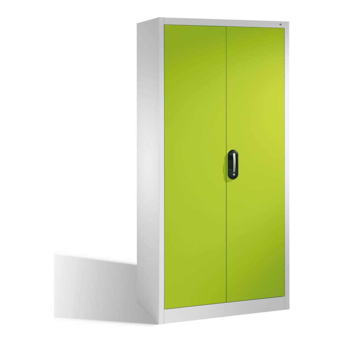Armoire vestiaire Acurado de C+P avec portes battantes, H1950xL930xP400mm Façade vert viridine Corps gris clair