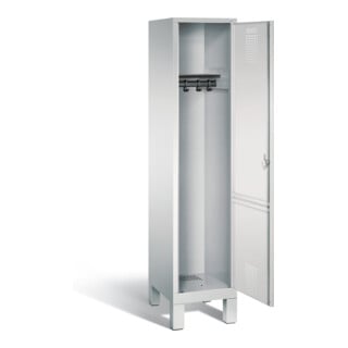 C+P Armoire vestiaire Evolo, H1850×I420×P500 mm, façade gris clair, corps gris clair (48010-12)