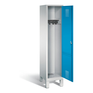 C+P Armoire à vêtements Evolo, H1850×I420×P500 mm, façade bleu clair, corps gris clair (48010-12)