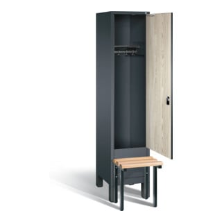 Armoire vestiaire C+P Evolo, H1850xL420xP815mm, 48030-12|S10098