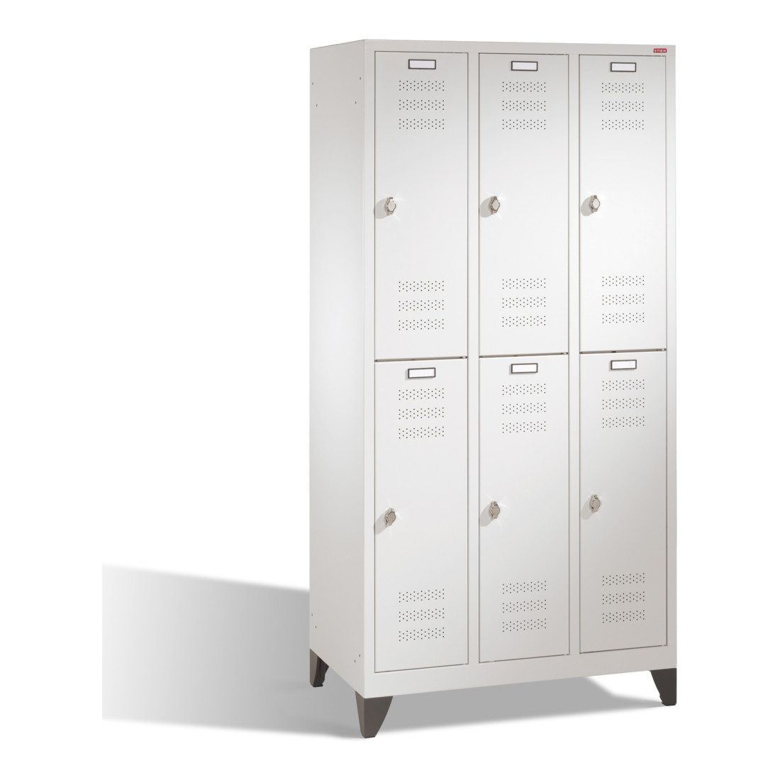 Vestiaire STIER à deux niveaux avec 3 compartiments 1800x900x500mm