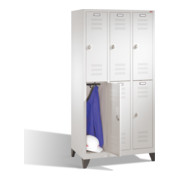 Vestiaire STIER à deux niveaux avec 3 compartiments 1800x900x500mm-2