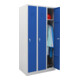 Armoire-vestiaire STIER, 3 compartiments, 1 800x870x500 mm, bleu gentiane-3