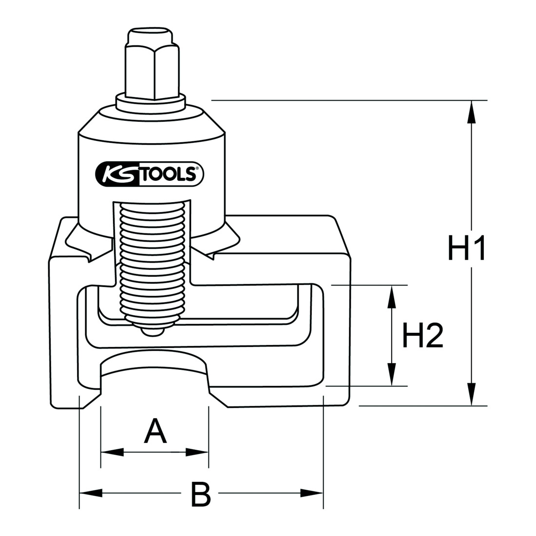 Arrache-rotules pour Volvo, 85,0 mm KS Tools
