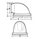 Arrêt de porte n° 116050 gris C 22-2 W-4