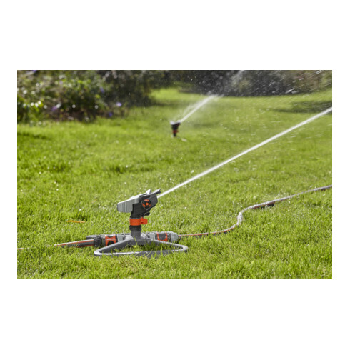 Arroseur à impulsions, circulaire et sectoriel GARDENA Premium (sur chariot)
