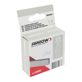 Arrow Fastener Agrafe dos étroit C4