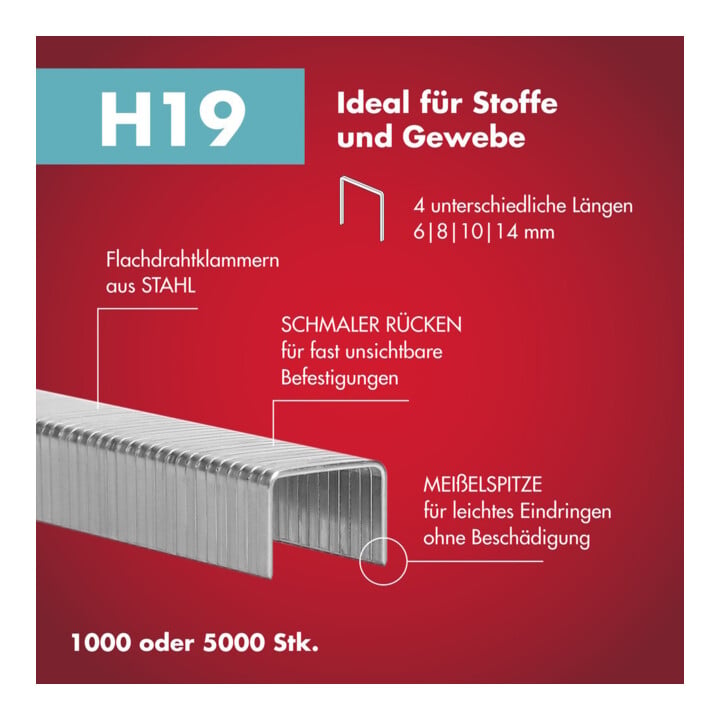 Arrow Fastener Agrafe fil fin H19 acier zingué