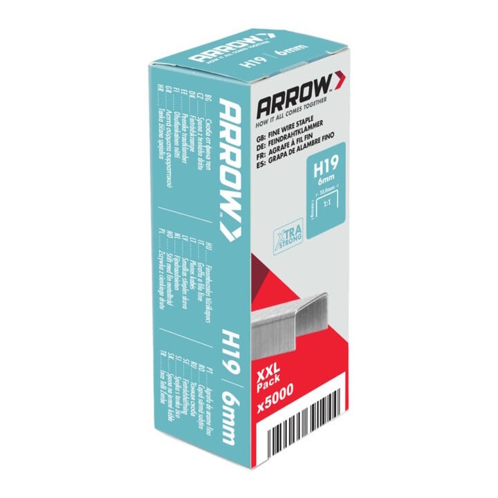 Arrow Fastener Agrafe fil fin H19 acier zingué