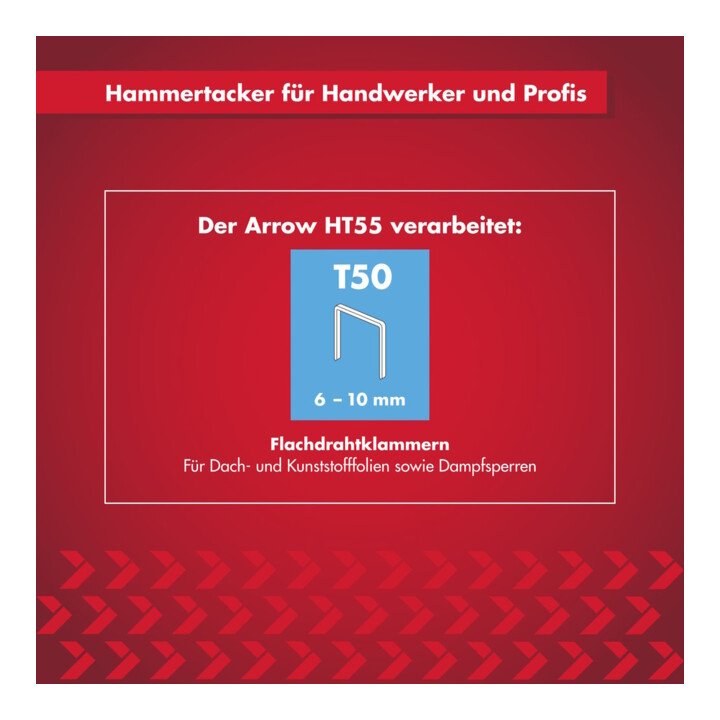 Arrow Fastener Hammertacker HT55 robust rutschfest