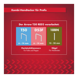 Arrow Fastener Handtacker T50 RED2