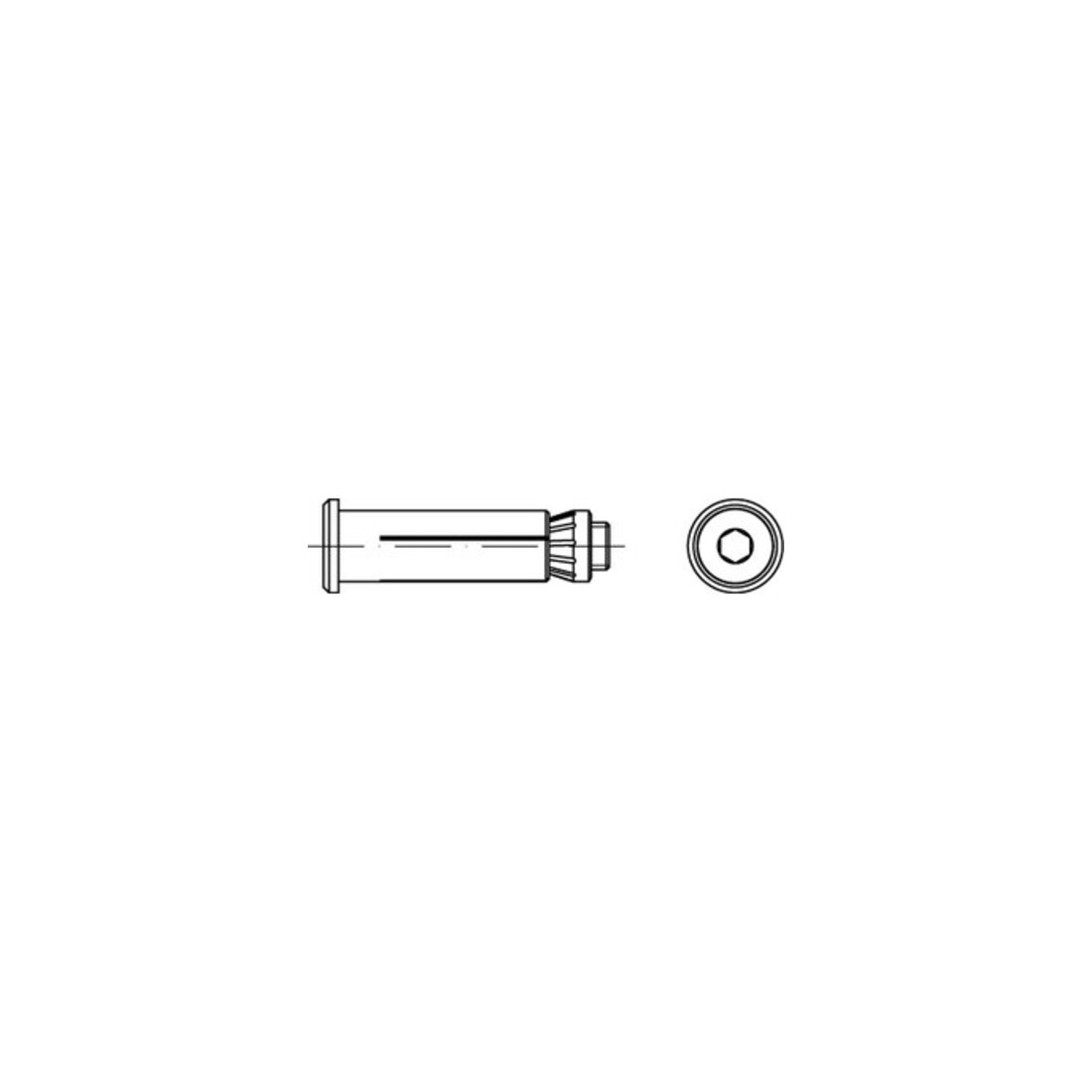 ART 82031 Lindapter Hollo Bolt mit Senkkopf, Edelstahl A4