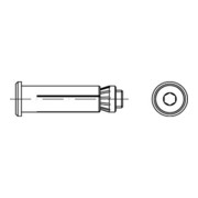 ART 82031 Lindapter Hollo Bolt mit Senkkopf, Edelstahl A4