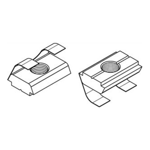 ART 87013 Muttern für T-Nuten St. gal Zn ohne Potenzialausgl. gal Zn