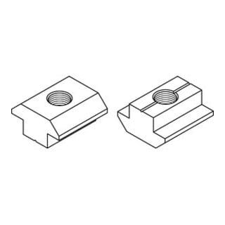 ART 87013 Muttern für T-Nuten St. gal Zn 10 mm, M 8 mit Führungssteg gal Zn K, 100 Stück