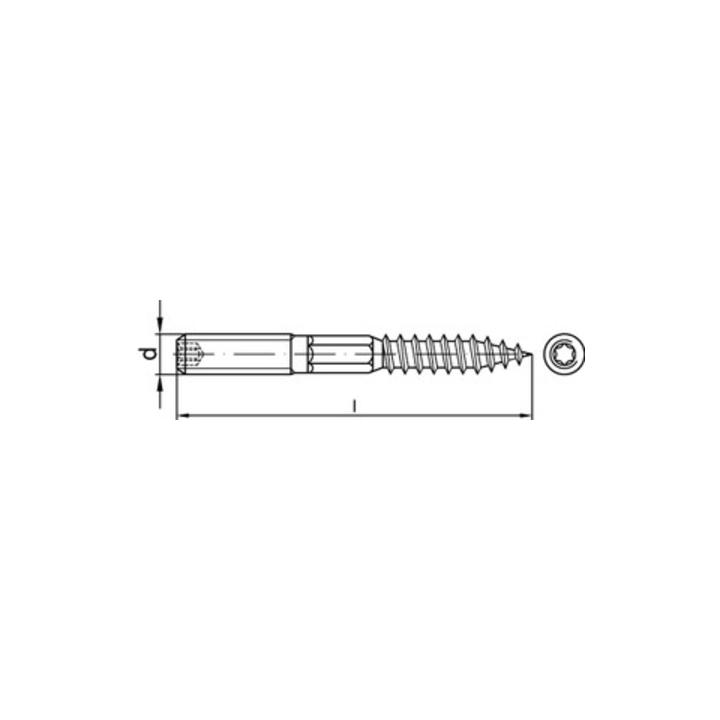 ART 88149 Stockschraube Stahl Typ 23E M 10 x 80 galv. verzinkt gal Zn S