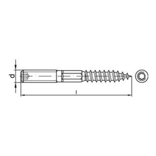 ART 88149 Stockschraube Stahl Typ 23E M 8 x 80 galv. verzinkt gal  