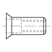 ART 88491 Blindniet-Mutter, Senkkopf, rund, offen, mit Mehrbereichsschaft, Aluminium