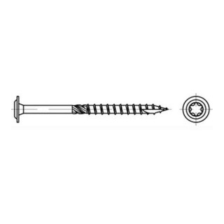 ART 89092 Holzbauschrauben CE Stahl 8 x 400 -T40 galv. verzinkt gal Zn FS