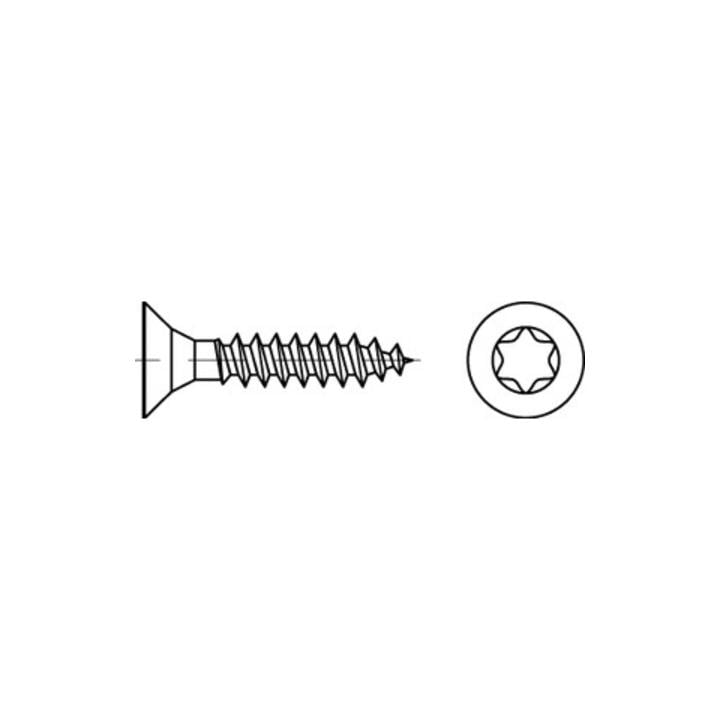 ART 89098 Spanplattenschr. Seko CE A 2 3 x 20 -T10 Vollgewinde A 2 S