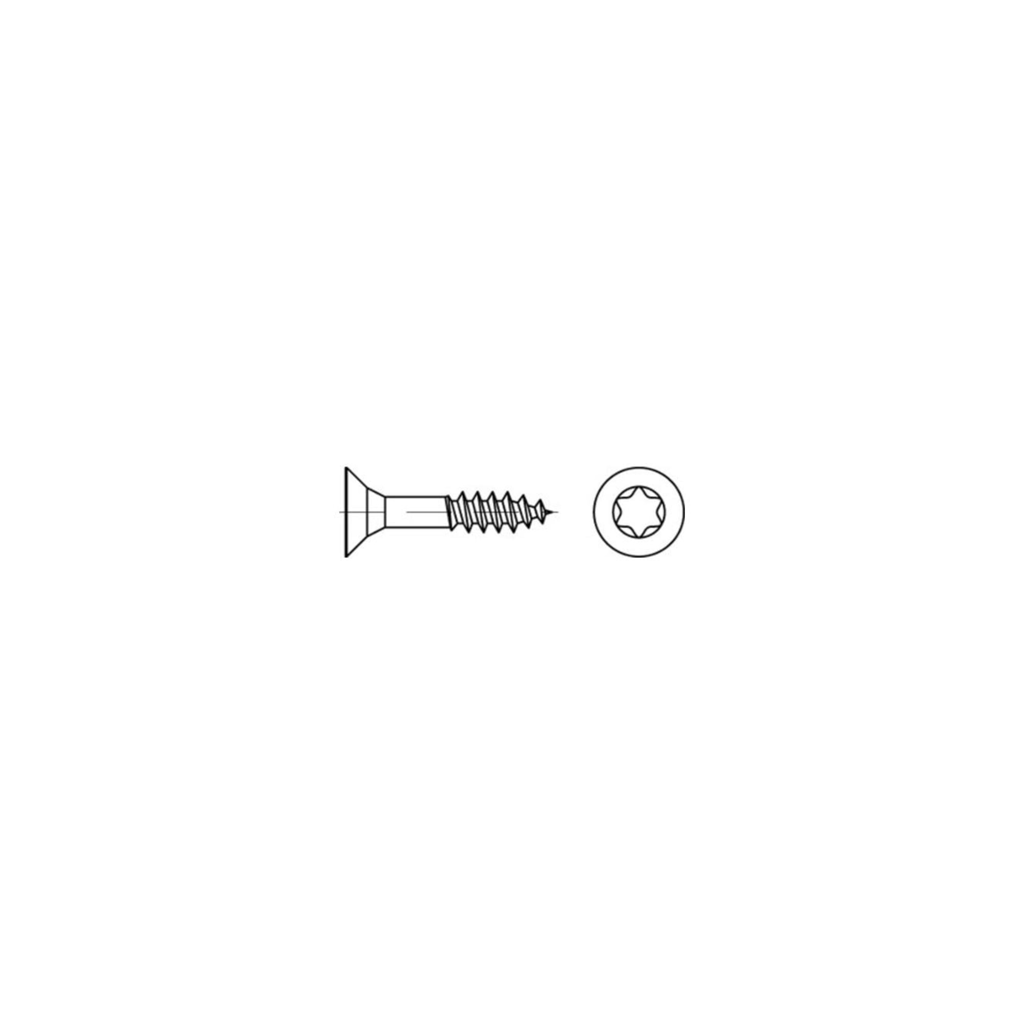 ART 89098 Spanplattenschrauben Senkkopf CE St. 5 x 50/30 -T25 gal ZnC gal ZnC S ; Industrial Quality Supplies