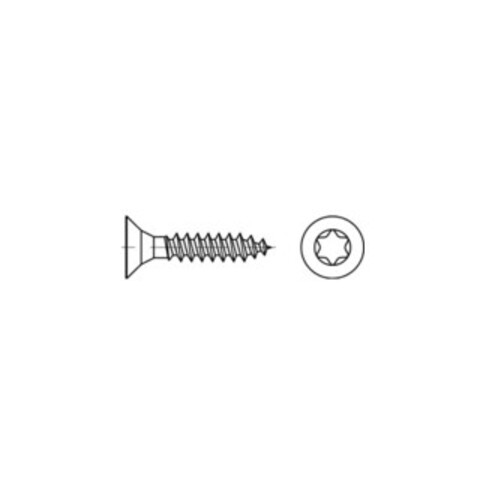 ART 89098 Spanplattenschrauben Senkkopf CE St. 5 x 60 -T25 gal ZnC gal ZnC S