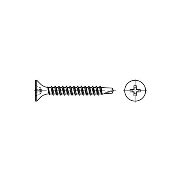 ART 89152 Schnellbauschraube Stahl 3,5 x 35 -H phosphatiert FS