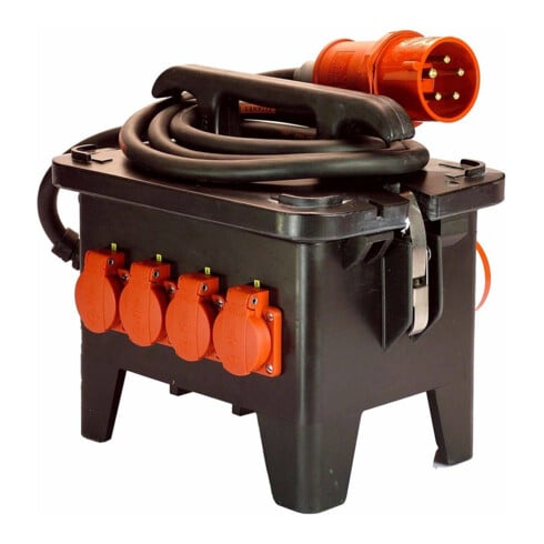 as-Schwabe Distributeur de courant de chantier M2 400V en caoutchouc plein