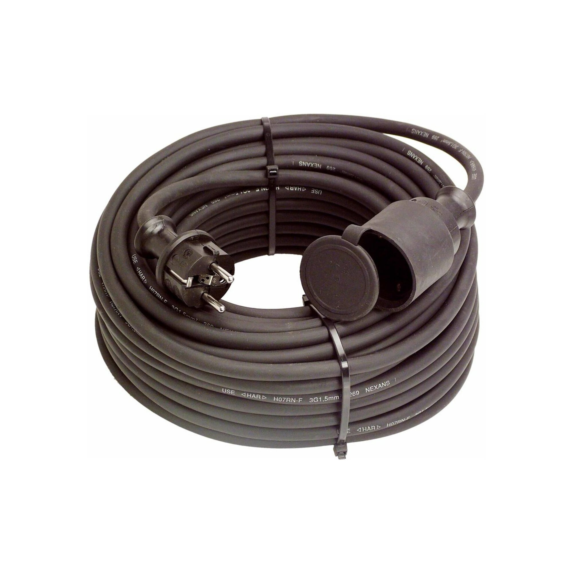 as-Schwabe Gummi-Kabelverlängerung 25m, IP44, H07RN-F3G2,5 ; as - Schwabe