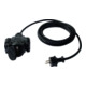 as-Schwabe Rallonge 3 voies 0,3 m câble H07RN-F3G1,5-1