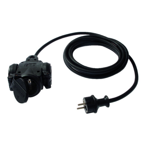 as-Schwabe Rallonge 3 voies 0,3 m câble H07RN-F3G1,5