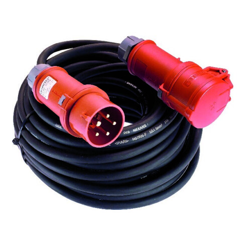 as-Schwabe Rallonge CEE 16A, 25m H07RN-F 5G2,5, 400 V