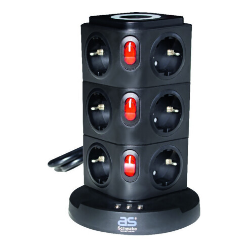 as-Schwabe Tour multiprises, 12 prises, IP 20