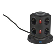 as-Schwabe Tour multiprises, 8 prises, IP 20