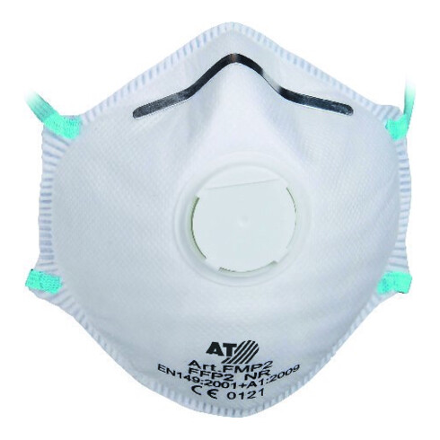 ASATEX Feinstaub-Maske, FFP2 NR D, weiß, mit Ventil, (1Stück, 1Box, 15 Stück)