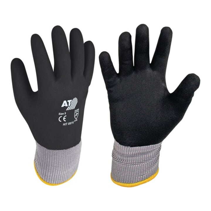 Asatex Handschuh HitFlex V Gr. 9 Nitril vollbeschichtet EN 388 Kat. II, schwarz