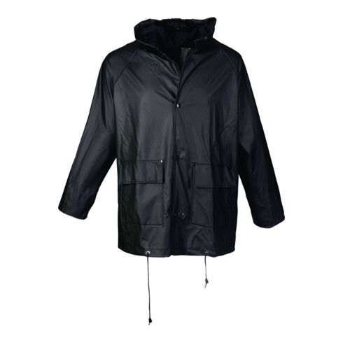 Asatex Regenjacke PU-Stretch mit Kapuze EN343 Kl.2 schwarz