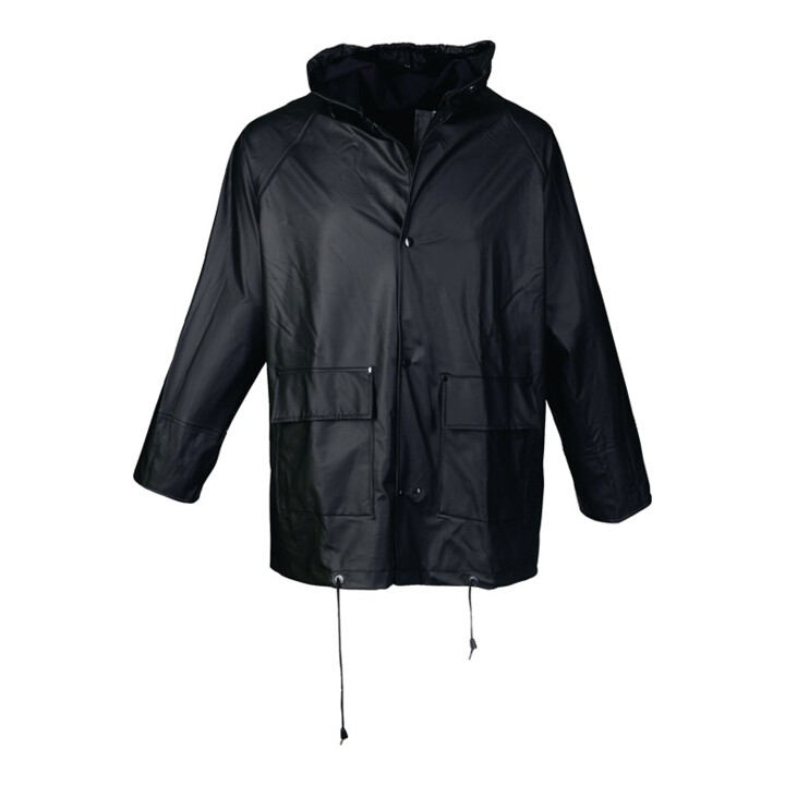 Asatex Regenjacke PU-Stretch mit Kapuze EN343 Kl.2 schwarz