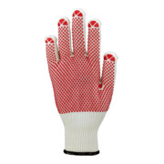 Asatex Strickhandschuh Gr. 9 Polyester/Baumwolle einseitig rot benoppt-4