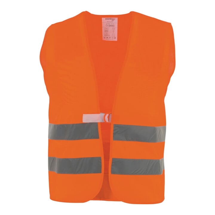 Asatex Warnschutzweste orange EN20471 Kl.2 m.Reflexstreifen a.PES