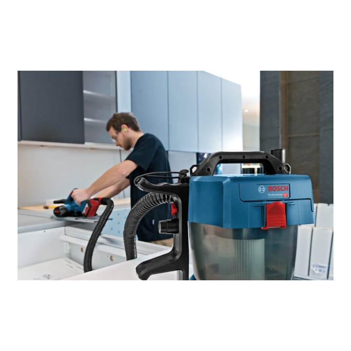Aspirateur sans fil Bosch GAS 18V-10 L version Solo avec adaptateur pour outil électrique
